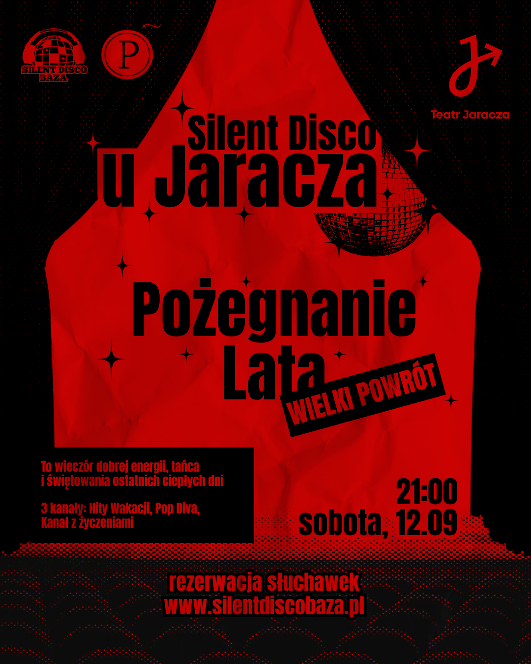 Silent Disco u Jaracza | Pożegnanie lata | 12.09 Teatr Jaracza.